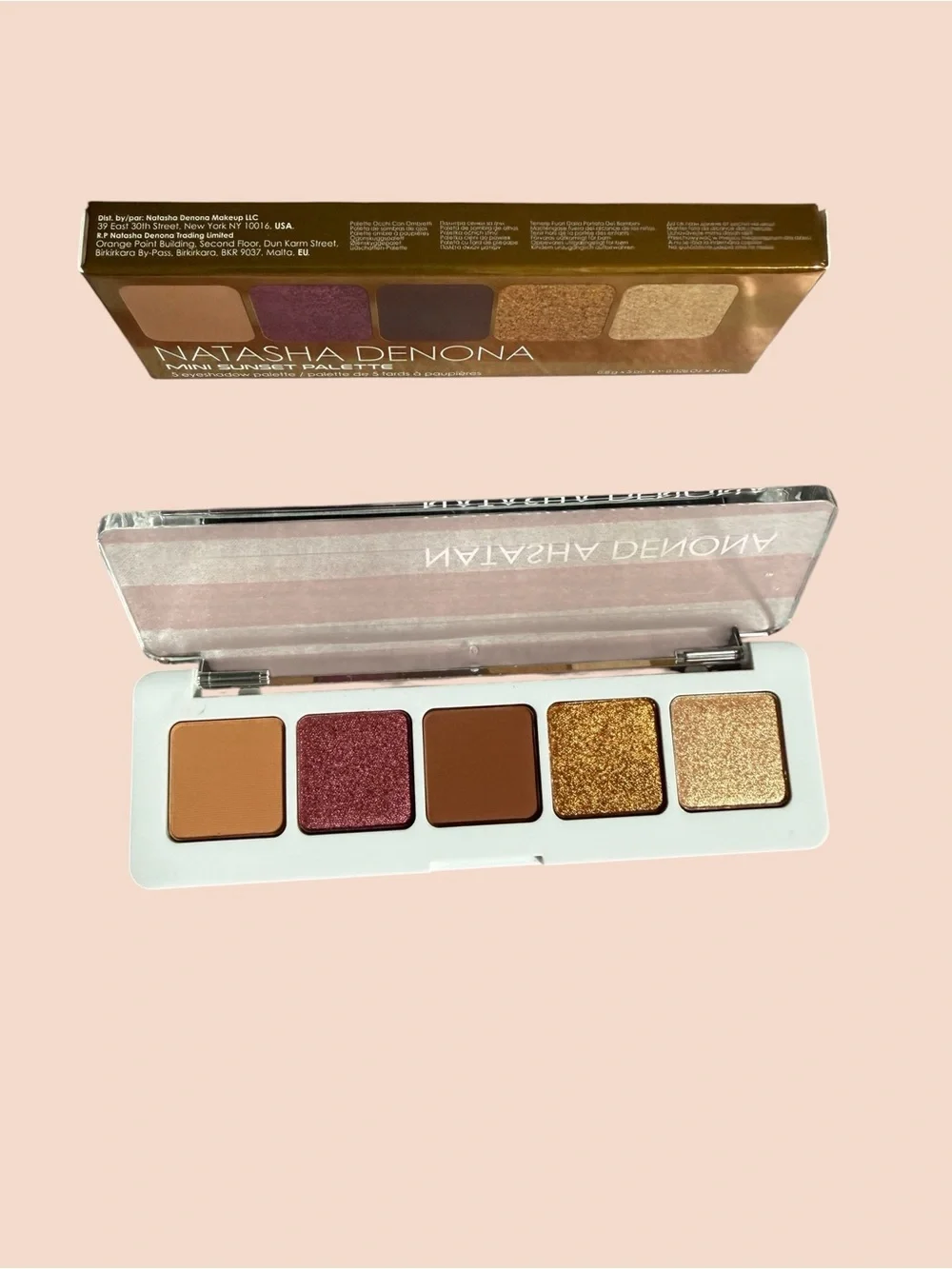 Natasha Denona Mini Sunset Palette - Tan, Rose, Brown & Gold Shimmers BNIB